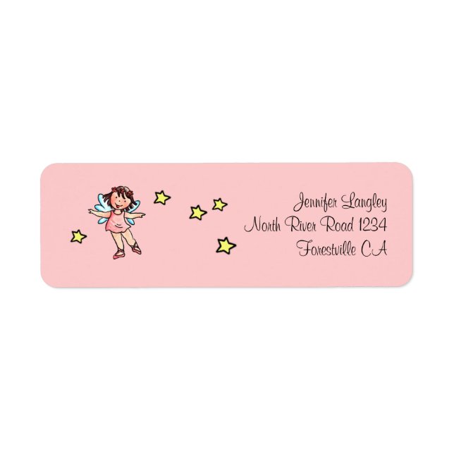 Briefumschlag E-Mail Adress Sticker Ballet Girl (Vorne)