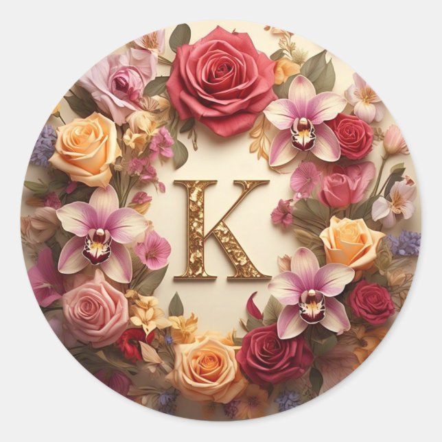 Briefumschlag K Runder Aufkleber (Vorderseite)