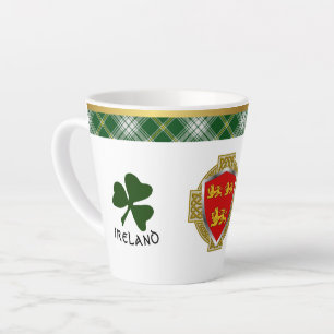 Brien Irish Shield & Tartan Personalisiert Milchtasse