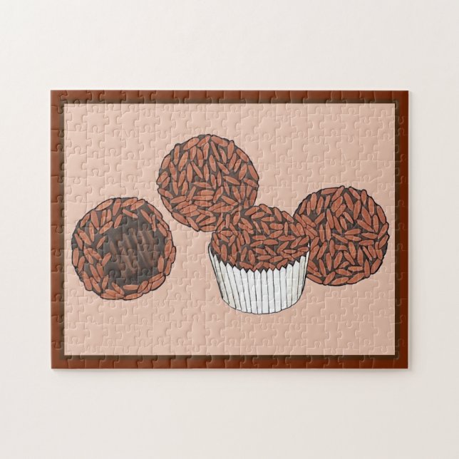 Brigadeiros Brazilian Chocolate Truffles Dessert (Horizontal)