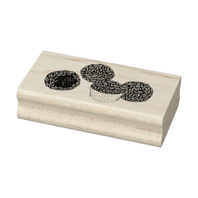 Brigadeiros Brazilian Chocolate Truffles Dessert Gummistempel (Stempel)