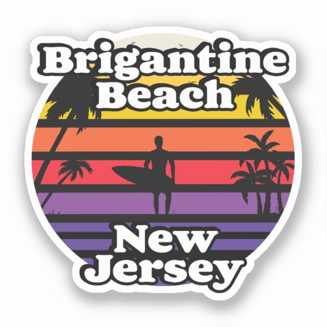Brigantine Beach, New Jersey Aufkleber (Vorderseite)