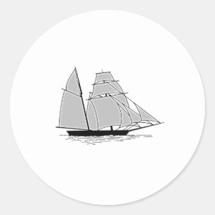 Brigantine-Logo Runder Aufkleber