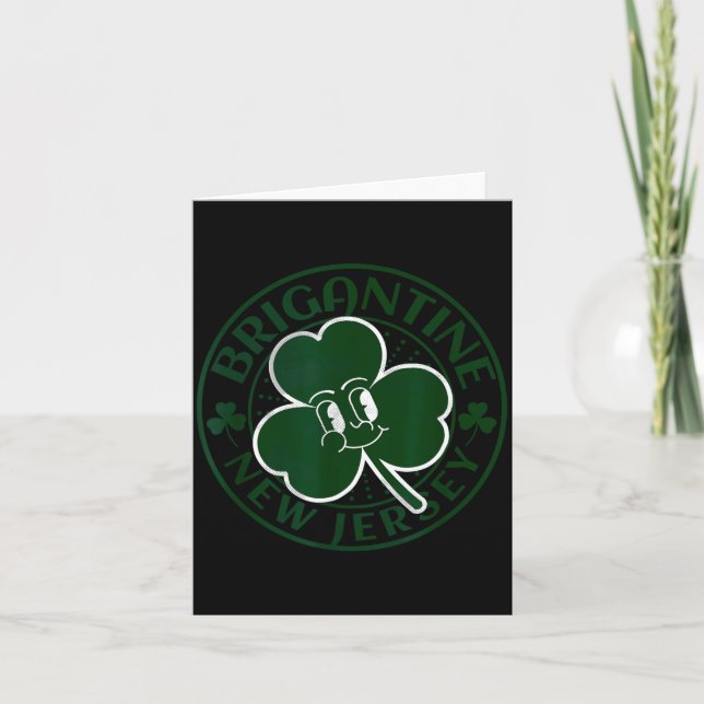 Brigantine New Jersey Irish Shamrock Nj Retro Souv Karte (Vorderseite)