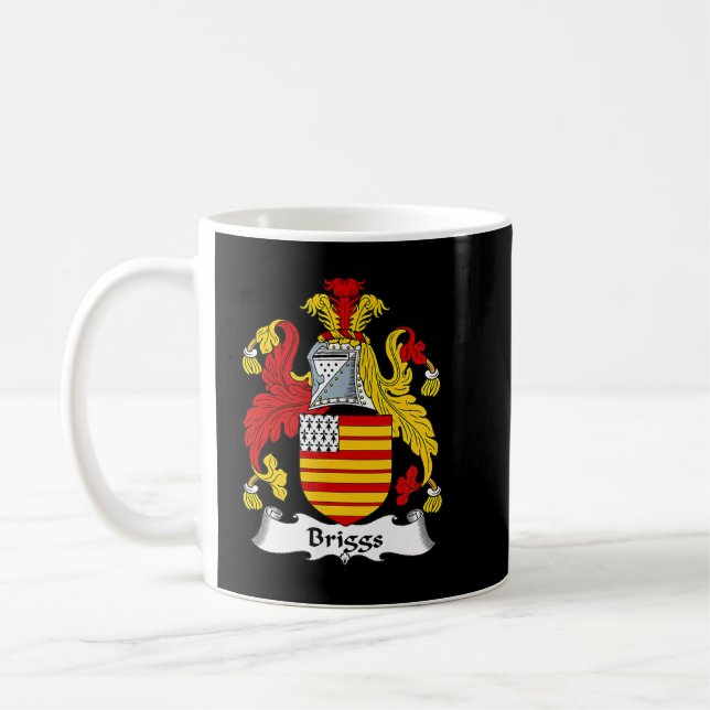 Briggs Coat of Arms Familienwappen Kaffeetasse (Links)