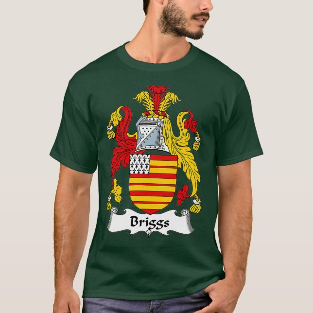 Briggs Coat of Arms Familienwappen T-Shirt (Vorderseite)