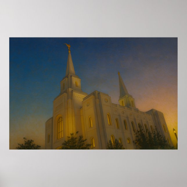 Brigham City Utah Temple Painting™ LDS Art Poster (Vorne)