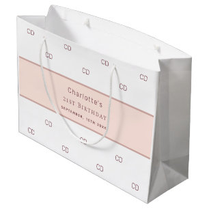 Brighday White Rose Custom Monone Große Geschenktüte