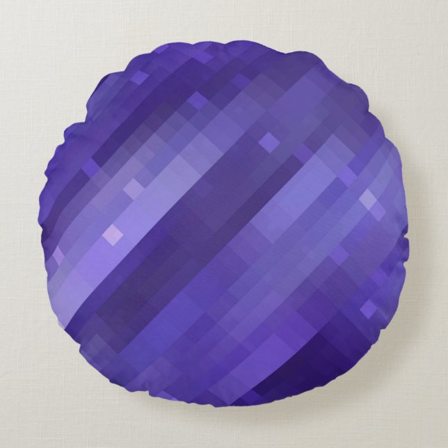 Bright abstract mosaic violet background with glos rundes kissen (Vorderseite)