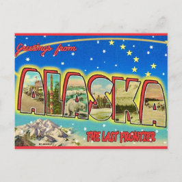 Bright Alaska Vintage Postcard  Postkarte