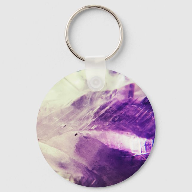 Bright Amethyst Crystal Schlüsselanhänger (Vorderseite)