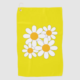 Bright and Bold Daisy Golfhandtuch