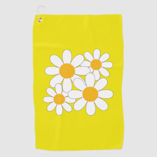 Bright and Bold Daisy Golfhandtuch