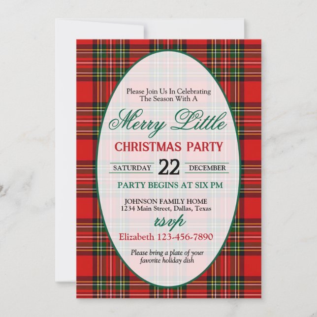 Bright and Colorful Christmas Party Invitation Einladung (Vorderseite)