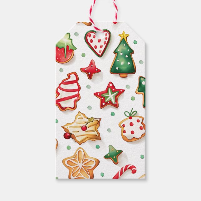 Bright and Joyful Holiday Cookies Geschenkanhänger (Vorderseite)