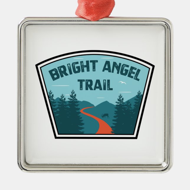 Bright Angel Trail Grand Canyon Ornament Aus Metall (Vorne)