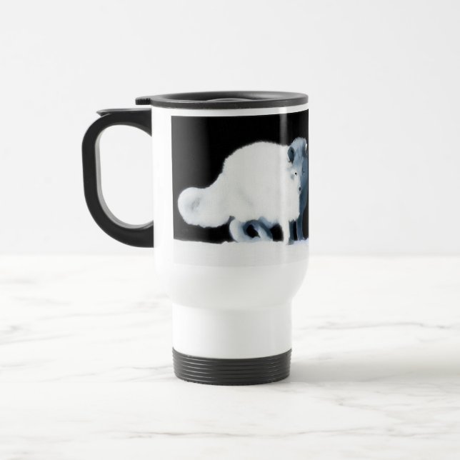 Bright Arctic Fox Reisebecher (Links)