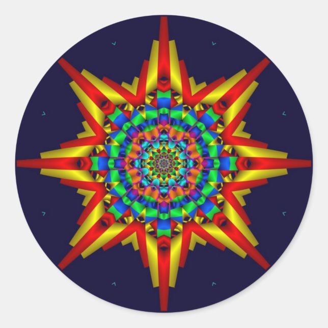 Bright Artistic Star Sticker (Vorderseite)