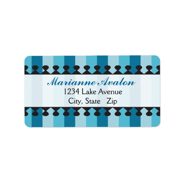 Bright Awnings Blue Address Labels Adressaufkleber (Vorne)