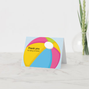 Bright, Big Beach Ball Carte de remerciements