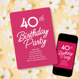 Bright Birthday Party Invitation Einladung