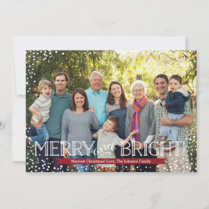 Bright Blizzard Holiday Foto Card - Rot Feiertagskarte