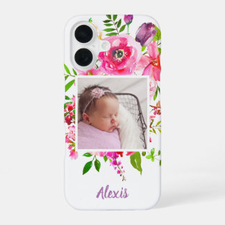 Bright Blogs Custom Foto Monogram iPhone 16 Hülle