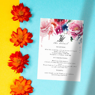 Bright Bloom Blossom Mariage Carte de détail du Ma