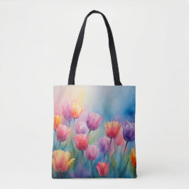 Bright Bloom Tulips Tasche