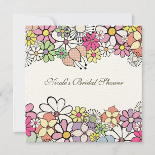 Bright Blossoms Custom Bridal Shower Invitation