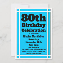 Bright Blue 80. Geburtstag