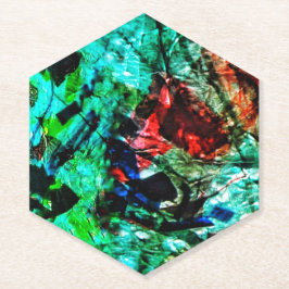 Bright blue abstract paper coaster.Dazzling sea Untersetzer