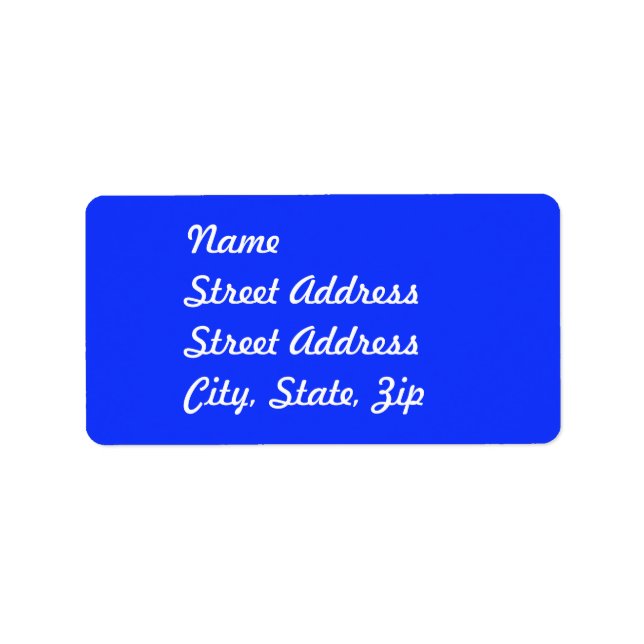 Bright Blue Address Sticker Adressaufkleber (Vorne)