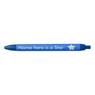 Bright Blue Celebration Star Custom Pen Kugelschreiber