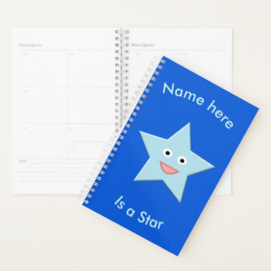 Bright Blue Celebration Star Custom Planer