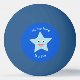 Bright Blue Celebration Star Custom Pong Pong Ball Tischtennisball