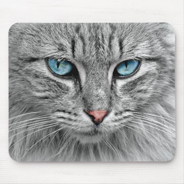 Bright Blue Eyes | Monochrome | Katapportrait Mousepad (Vorne)