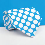 Bright Blue Jumbo Polka Dots Custom Necktie Krawatte<br><div class="desc">Make a bold statement with this custom necktie featuring vibrant jumbo polka dots. Perfect for adding a touch of playful elegance to any outfit, this necktie is a unique and eye-catching accessory that’s sure to turn heads. Whether you’re dressing up for a special occasion or adding some personality to your...</div>