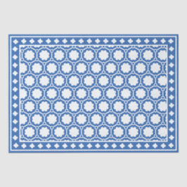 Bright Blue Modern Bone Inlay Decoupage Paper Seidenpapier