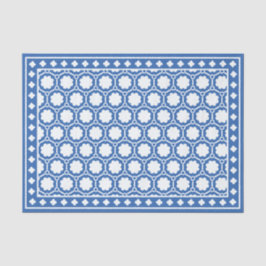 Bright Blue Modern Bone Inlay Decoupage Paper Seidenpapier