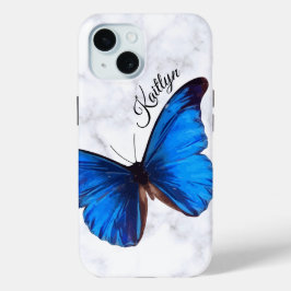 Bright Blue Morpho Butterfly | Benutzerdefinierter Case-Mate iPhone Hülle