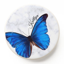 Bright Blue Morpho Butterfly Personalisiert