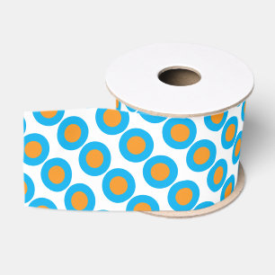 Bright Blue Orange Polka Dots Modern Funky Ripsband