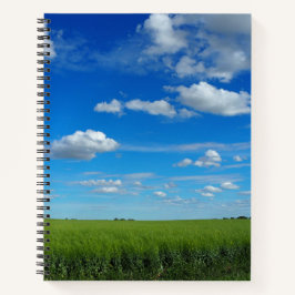 Bright Blue Prairie Sky Foto Spiral Notebook Notizbuch
