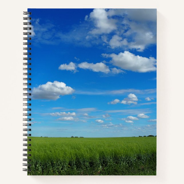 Bright Blue Prairie Sky Foto Spiral Notebook Notizbuch (Vorderseite)