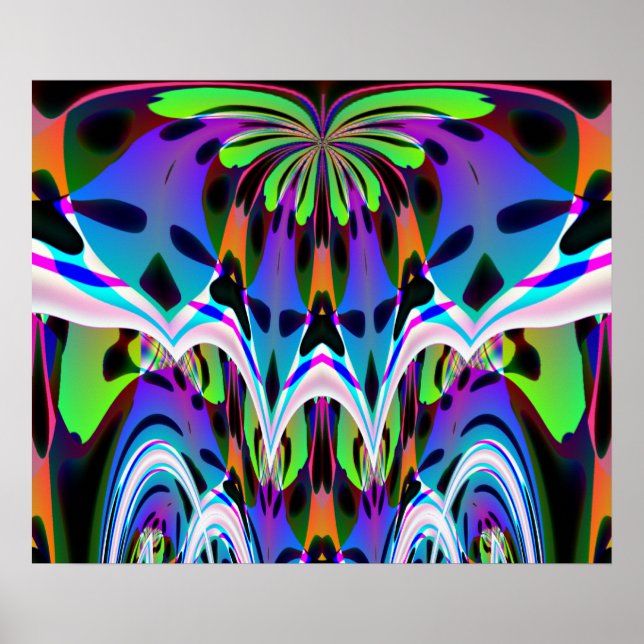 Bright Blue Ruffle Poster (Vorne)