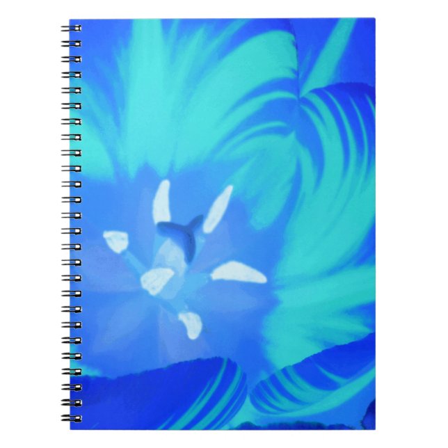 Bright Blue Tulip Notebook Notizblock (Vorderseite)
