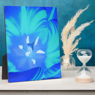 Bright Blue Tulip Plaque Fotoplatte