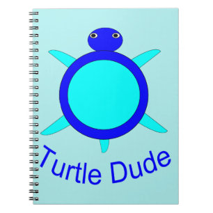Bright Blue Turtle Dude Carnet