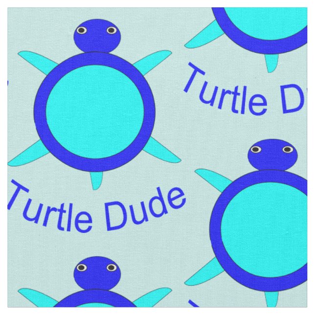 Bright Blue Turtle Typ Craft Fabric Stoff (Nahaufnahme)